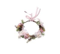 Serre-TêTe à Couronne De Fleurs Petite couronne de fleurs fraîches, serre-tête, fée, gaz, rose, fleur, coiffe(Color 2)