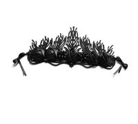 Serre-tête à couronne noire avec perles délicates pour les fêtes d ' Halloween, concours, couvre-chef de fête élégant