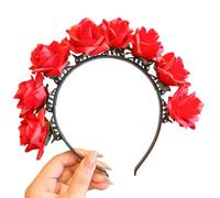 Serre-tête à fleurs colorées - Accessoire pour cheveux - Cosplay - Pince à cheveux - Couronne florale - Pour filles