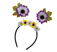 Serre-tête à fleurs en forme de tournesol - Couleur vive - Confortable à porter pour les festivals de musique et les fêtes