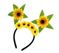 Serre-tête à fleurs en forme de tournesol - Couleur vive - Confortable à porter pour les festivals de musique et les fêtes