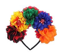 Serre-tête à fleurs pour déguisement de fée - Accessoire de cosplay - Coiffe avec rose noire - Décorations de fête à thème pour garçons et filles