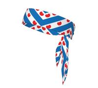Serre-tête à nouer avec drapeau frison pour homme et femme - Élégant serre-tête de sport, convient pour diverses activités sportives