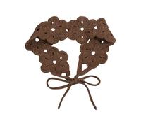 Serre-tête à nouer en tricot ajouré, accessoire pour cheveux avec ajustement réglable, bandeau de 6, 5 cm de largeur pour un look photo, bandeau en crochet floral, cerceau de cheveux en tricot