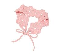 Serre-tête à nouer en tricot ajouré, accessoire pour cheveux avec ajustement réglable, bandeau de 6, 5 cm de largeur pour un look photo, bandeau en crochet floral, cerceau de cheveux en tricot