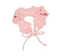 Serre-tête à nouer en tricot ajouré, accessoire pour cheveux avec ajustement réglable, bandeau de 6, 5 cm de largeur pour un look photo, bandeau en crochet floral, cerceau de cheveux en tricot