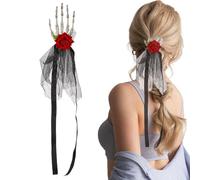 Serre-tête à os de main - Accessoire de cheveux Punk en résine | Squelette réglable avec détail gothique, épingles à cheveux tête de mort pour Halloween, fête costumée, cosplay