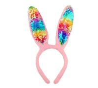 Serre-tête à paillettes avec oreilles de lapins de Pâques pour les amateurs de cinéma, animes, rassemblements à thème