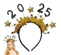 Serre-tête à paillettes et étoiles pailletées 2025 | Joyeux Nouvel An Paillettes Étoile Paillettes Bandeau Tiare | Accessoires de cheveux du Nouvel An pour Noël 2025, Nouvel An Party Accessoires