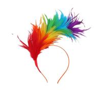 Serre-tête à plumes colorées pour bal de fin d'année, fête, danse, spectacle, festival, carnaval