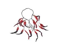 Serre-tête à plumes style indien bohème pour bal de fin d'année, vacances, cosplay - Rouge