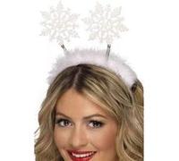 serre-tête à ressorts flocons neige adulte - générique 24790 Blanc G