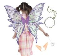 Serre-tête ailes de fée avec oreilles fleur