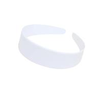 Serre-tête Alice blanc extra large en plastique uni 3,2 cm