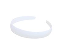 Serre-tête Alice en plastique uni Blanc 2 cm de large