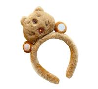 Serre-tête amusant en forme d'animal de dessin animé en peluche pour festival de musique, rassemblement, bandeau pour femme pour lavage du visage pour le quotidien