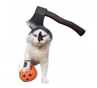 Serre-tête amusant pour animal de compagnie - Ciseaux sanglants effrayants - Chapeau pour chiens et chats - Décoration de fête d'Halloween