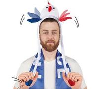 P'TIT CLOWN - 21073 - Serre-tête Coq Animé Bleu Blanc Rouge - Parfait pour supporter la France lors des Célébrations et Événements Sportifs