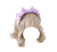 Serre-tête avec nœud en ruban, grand nœud papillon, accessoires for cheveux Lolita, épingle à cheveux tendance, coiffures for femmes et filles for bal de promo ou mariage(Purple)