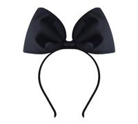 Serre-tête avec nœud noir pour femmes et filles, bandeau géant pour fête, bal de fin d'année, accessoire de cheveux pour cheveux épais et fins avec nœud noir pour filles et femmes