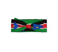 Serre-tête avec nœud papillon pour bébé, motif drapeau du Soudan du Sud, bandeau doux et extensible pour nouveau-nés et nourrissons