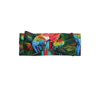 Serre-tête avec nœud pour bébé imprimé perroquets colorés - Délicat et sensible pour les nouveau-nés - Bandeau en nylon extensible