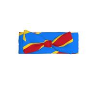 Serre-tête avec nœud pour bébé - Motif drapeau du Congo - Bandeau pour nouveau-né et nourrisson avec pleine lune