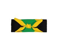 Serre-tête avec nœuds imprimés drapeau de la Jamaïque - Doux pour la peau - Pour nouveau-nés, nourrissons et tout-petits