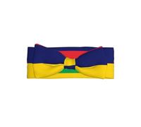 Serre-tête avec nœuds imprimés drapeau de l'île Maurice - Doux pour la peau - Pour nouveau-nés, nourrissons et tout-petits