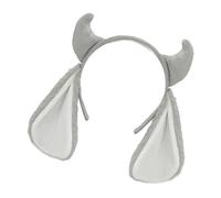 Serre-tête avec oreilles d'animaux - Cornes et oreilles de mouton en peluche - Accessoire de fête pour spectacles et photos - Pour enfants et adultes
