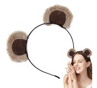Serre-tête avec oreilles d'ours | Bandeau amusant avec oreilles de marron pour , adolescents, femmes, vacances, Noël, anniversaire, cosplay, fête