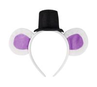 Serre-tête avec oreilles d'ours en peluche pour femme - Accessoires d'Halloween - Bandeau de musique - Accessoire de cheveux pour fête et rassemblement