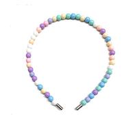 Serre-tête avec perles Alice pour filles - Noir Crème Rose Violet Multicolore Arc-en-ciel (arc-en-ciel coloré)