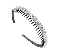 Serre-tête avec strass scintillants avec peigne à dents élégant pour le lavage du visage pour femmes et filles, accessoires quotidiens