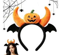 Serre-Tête Bandeau Orange Pelucheux Élastique Avec Ailes De Chauve-Souris | Bandeaux Costume Pour Femmes Filles Adultes Ados Halloween Costume Cosplay Fête Déguisement