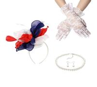 Serre-tête bibi élégant en dentelle vintage pour fête de thé, bibi français, pilulier bandeau pour femme