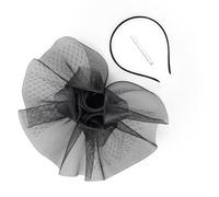 Serre-tête bibi pour photographie en maille avec fleur - Accessoire de mariage - Accessoire de mariage - Accessoire de mariage