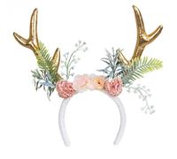 Serre-tête - BOLLAND - Renne - Fleurs forêt enchantée - Bois dorés