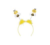 Serre-tête - BOLLAND - Tiare Abeille - Sequins - Plumes Jaunes