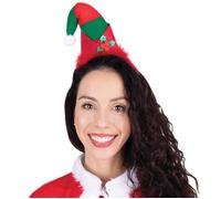 serre-tête bonnet de lutin plumes pompon adulte - 18141