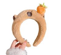 Serre-tête Capybara en peluche pour adultes et adolescents - Pour femme - Pour le maquillage - Pour fête de Noël - Bandeau élastique pour femme