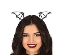 Serre-Tête Chauve-Souris À Strass Noir Femme Noir