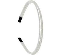 Serre tête Chic et élégant 3 rangs Perles Nacrées Blanches 3mm - Largeur : 9mm