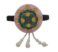 Serre-tête coréen Hanbok fait à la main avec fausses perles - Bleu glacé - Accessoires de danse pour enfants et femmes