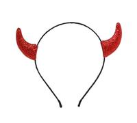 Serre-tête corne de diable pour adulte avec poudre scintillante pour cosplay, Halloween, fête, festival