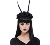 serre-tête cornes démon - smiffys 36528 Noir