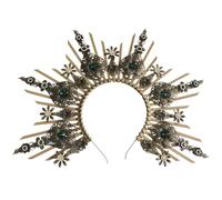 Serre-tête Couronné En Métal À Breloque Antique Ensemble D'artisanat Inachevé Décorations De Cheveux Faites À La Main Pour Les Spectacles Mariée Cosplay Thème Divinité Lune Paquet