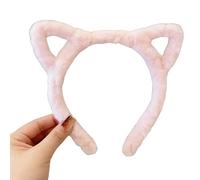 Serre-tête créatif imprimé léopard doux oreilles de chaton en peluche douce pour femmes, hommes, adolescents
