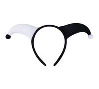 Serre-tête de bouffon serre-tête de clown et blanc chapeau bouffon en peluche déguisement joker amusant pour carnaval déguisement d'Halloween