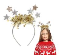 Serre Tete de Étoiles, Bandeau de Étoiles Accessoires Cheveux Noël pour Femme Fille, Serre Tete de Étoiles Paillette, Accessoires Costume pour Fête de Noël, Nouvel An et Carnaval (Or)
